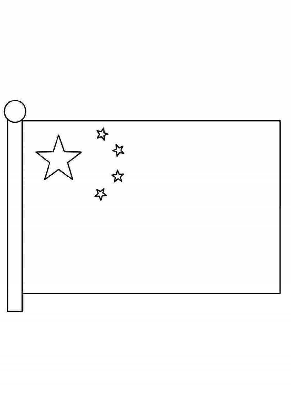 Chinese flag coloring book