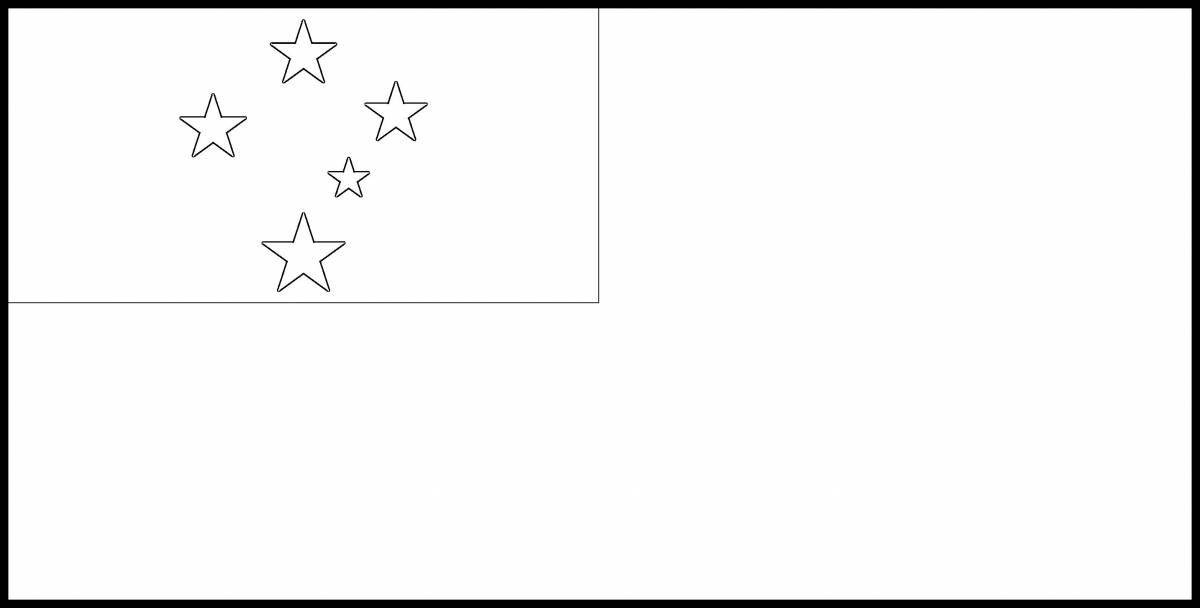 Glorious chinese flag coloring page