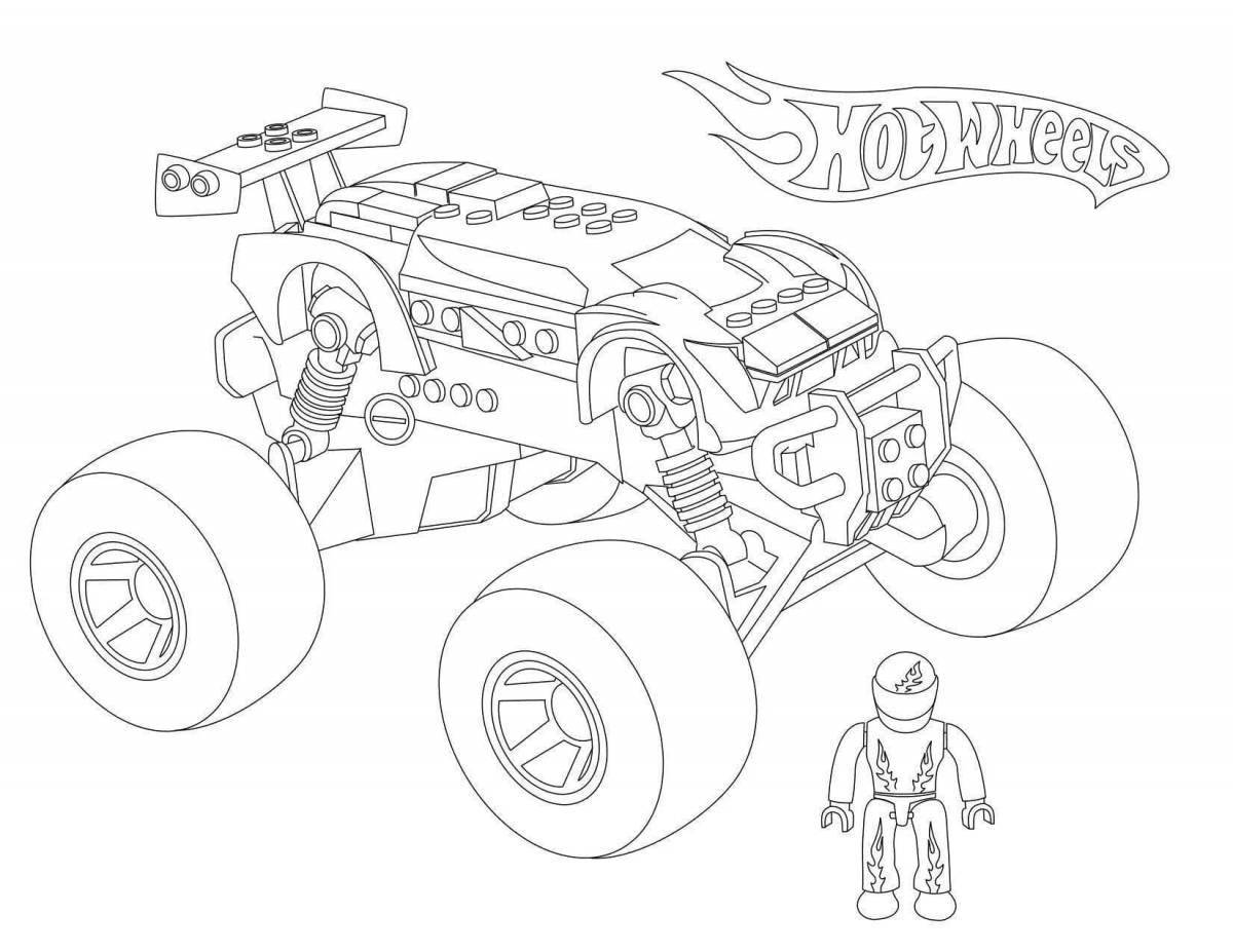 Lego funny jeep coloring book