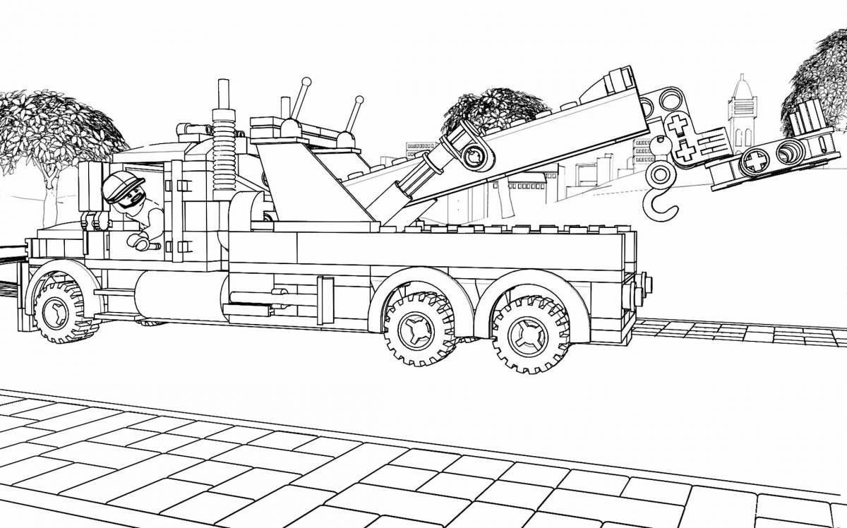 Раскраска милый джип лего