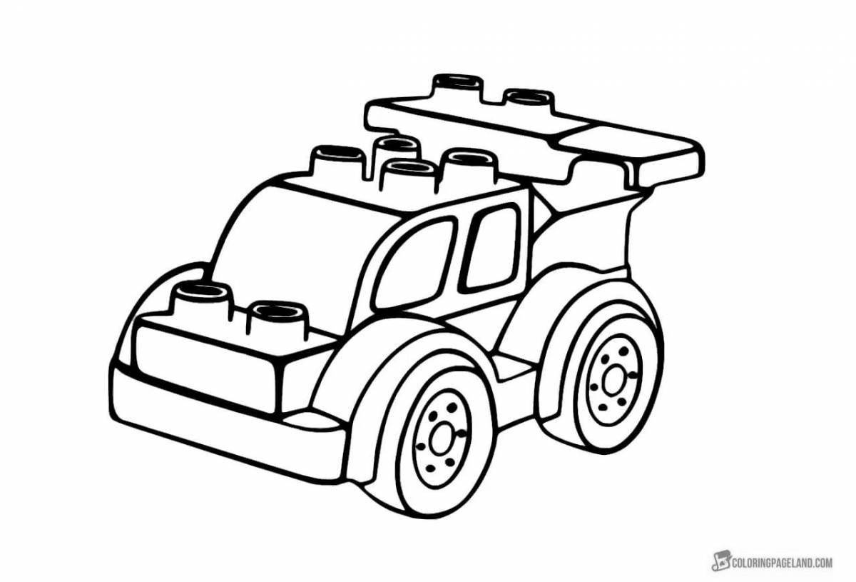 Delightful lego jeep coloring book