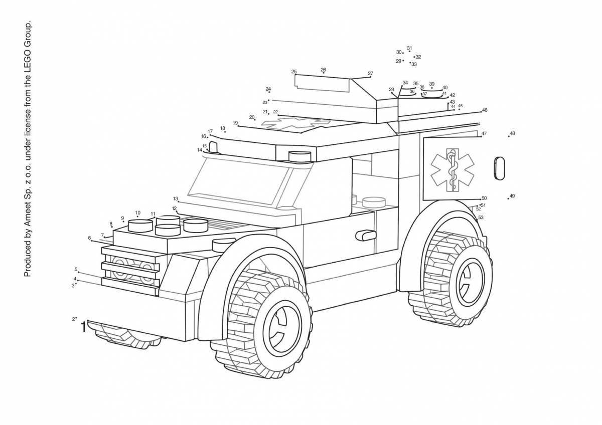 Great jeep lego coloring book