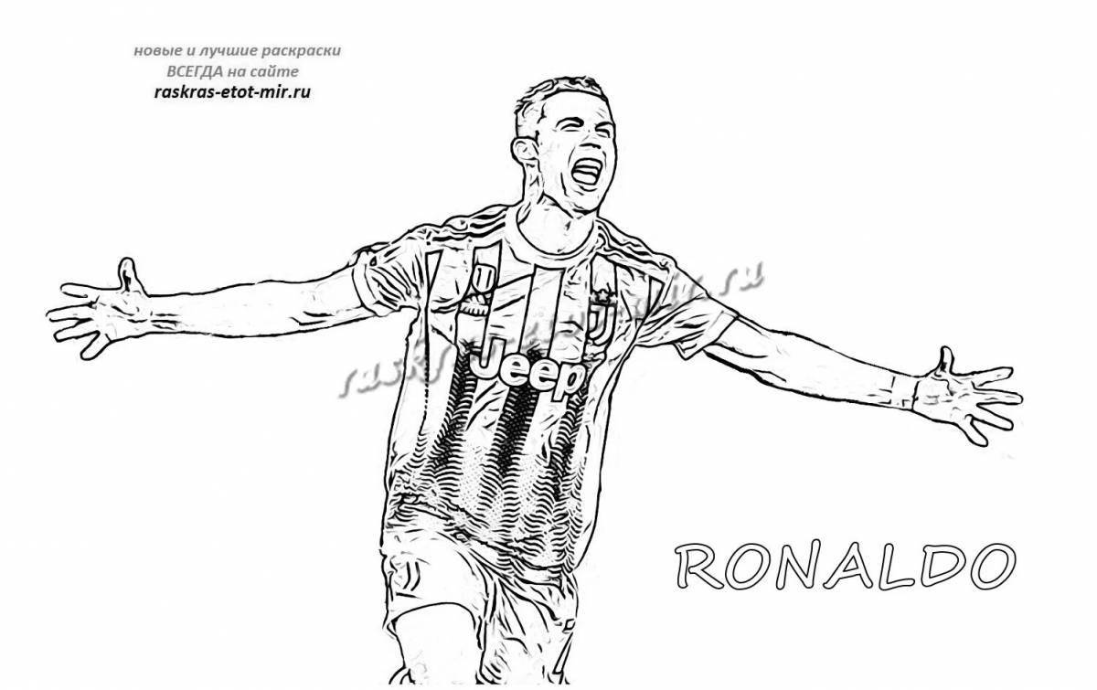 Animated ronaldo face coloring page