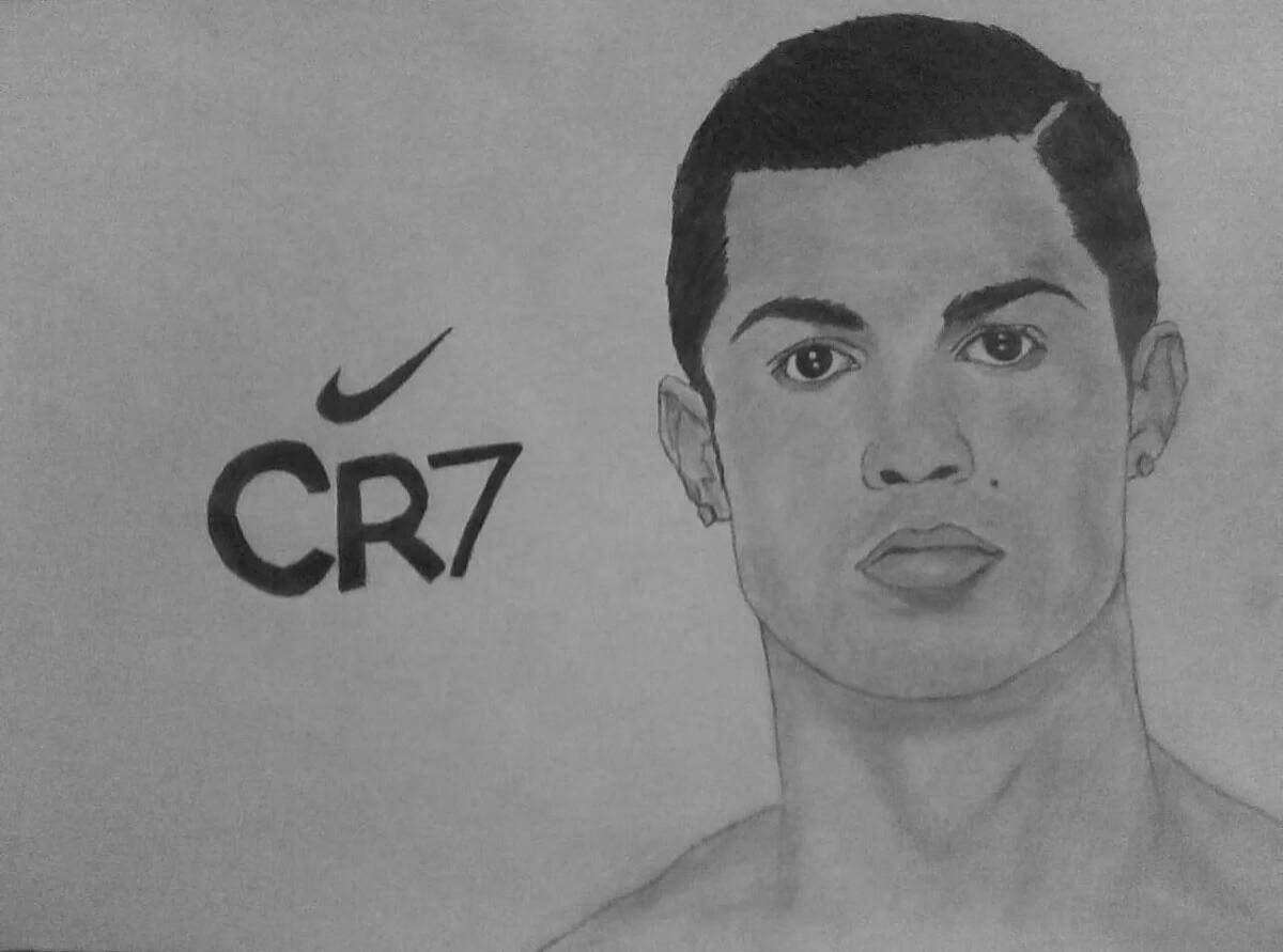 Ronaldo's mysterious face coloring page