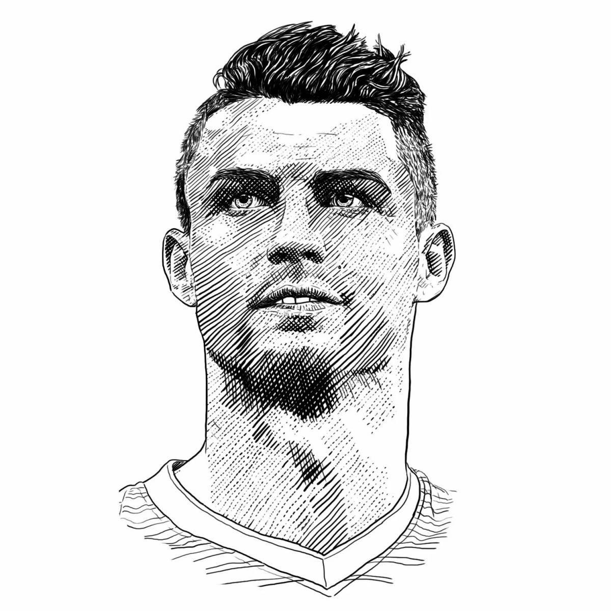 Glorious ronaldo face painting