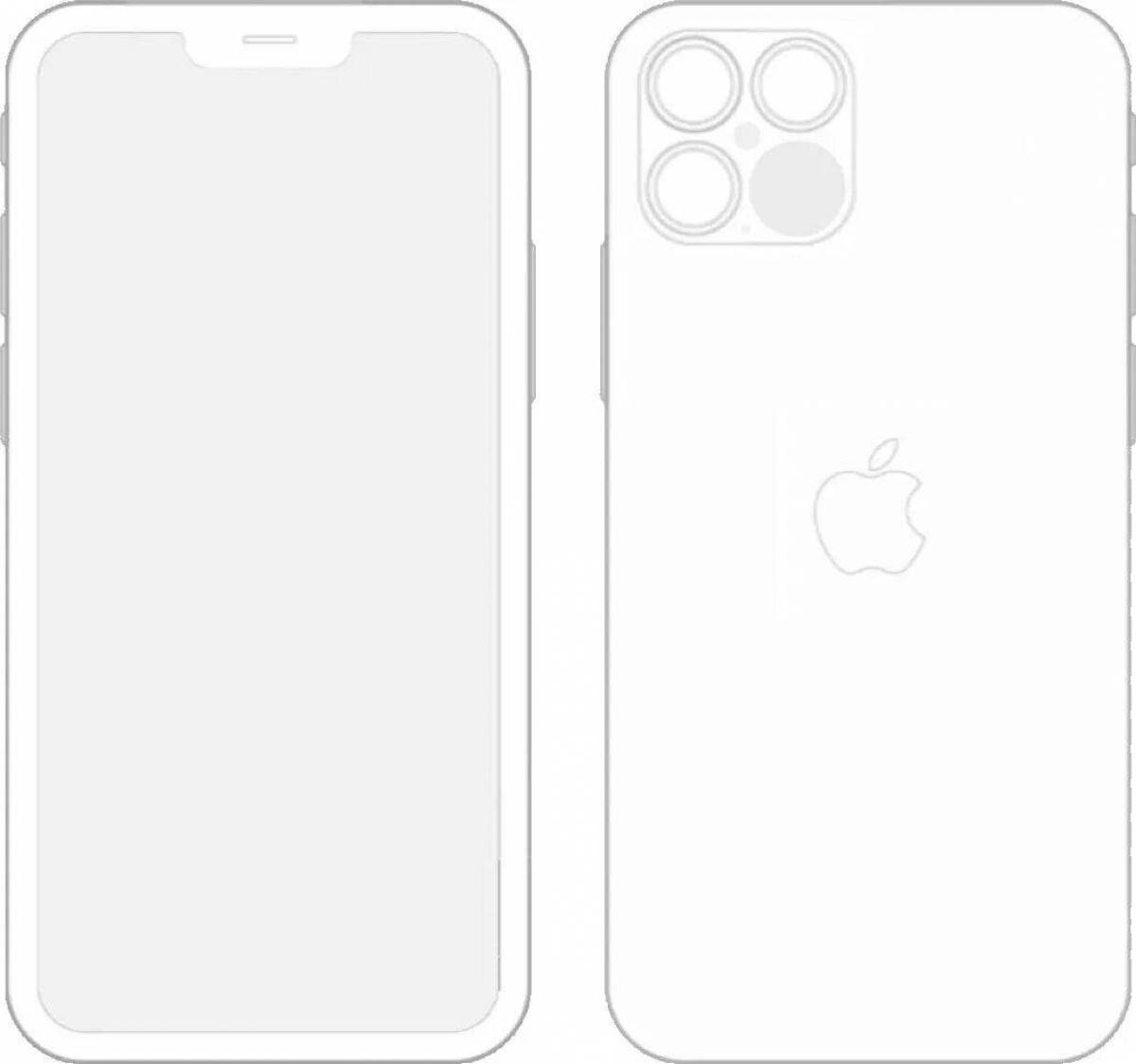 Joyful iphone x coloring page