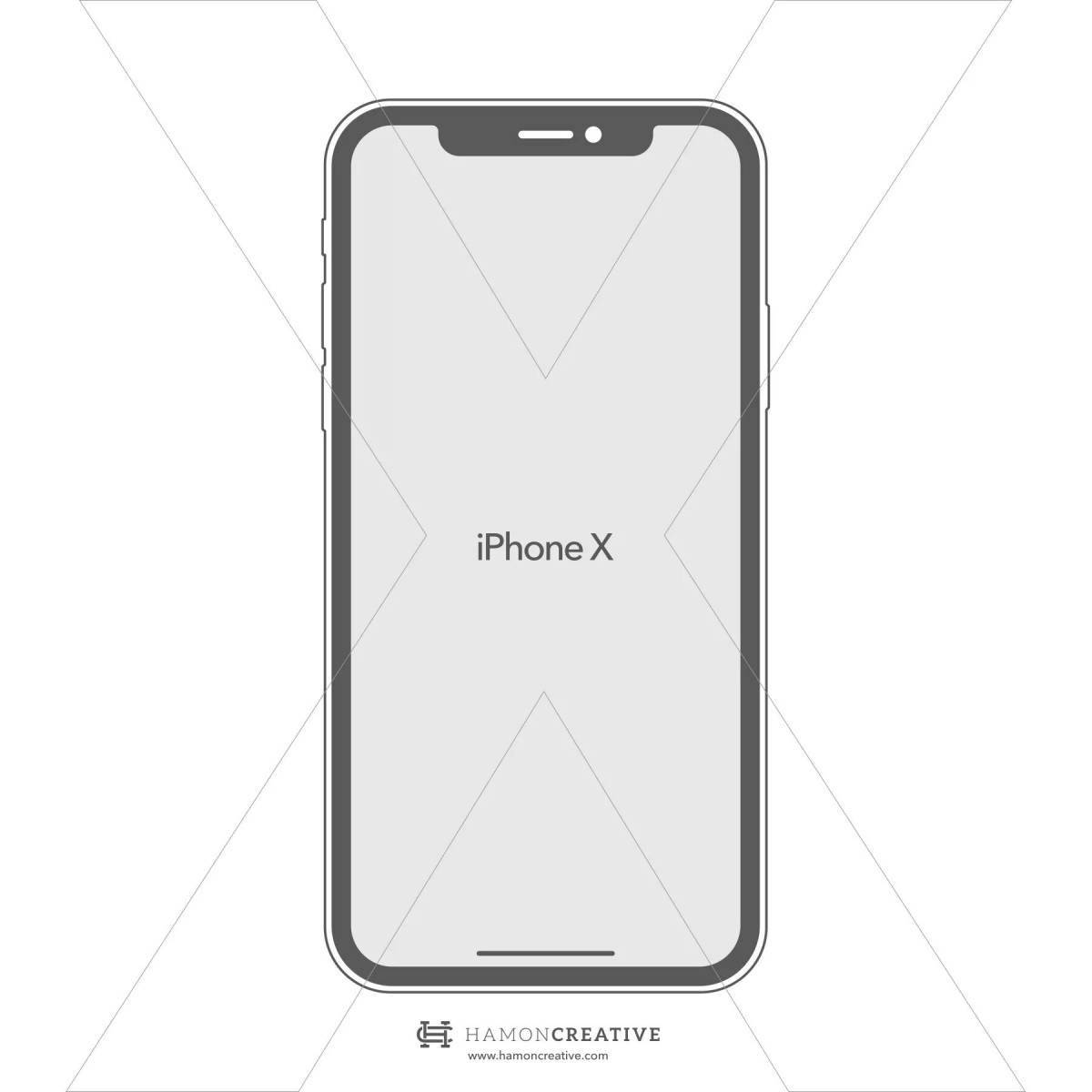Amazing iphone x coloring page