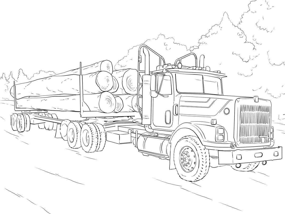 Coloring radiant fuel truck zil