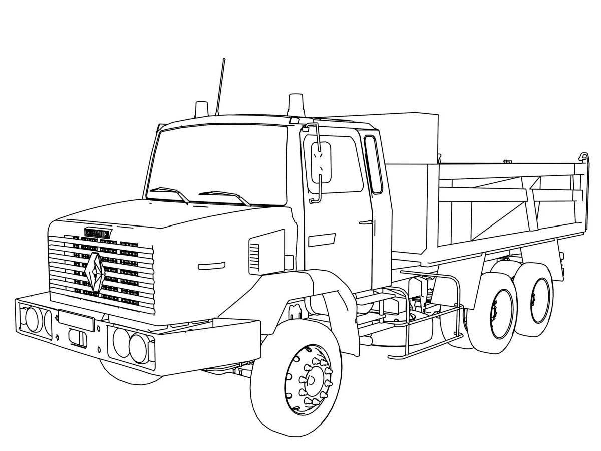 Coloring page carbonated fuel truck zil
