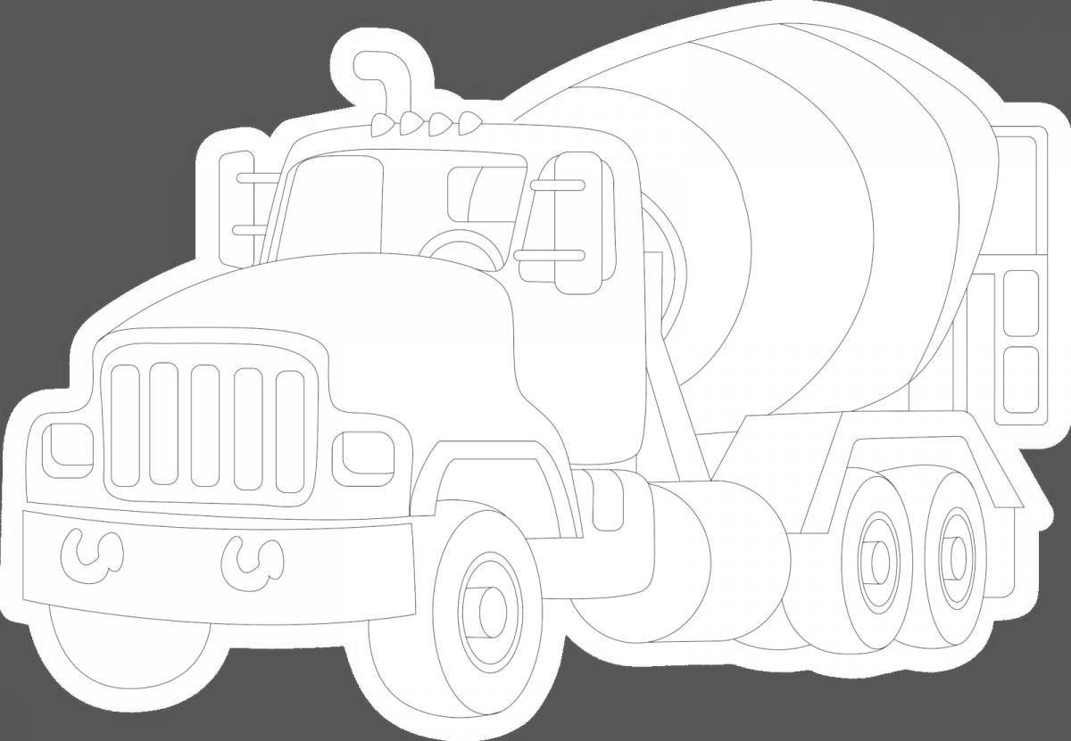 Coloring page gorgeous fuel truck zil