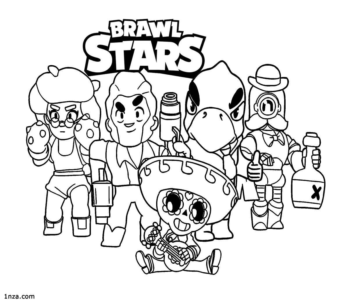 Чудесная страница раскраски brawl stars