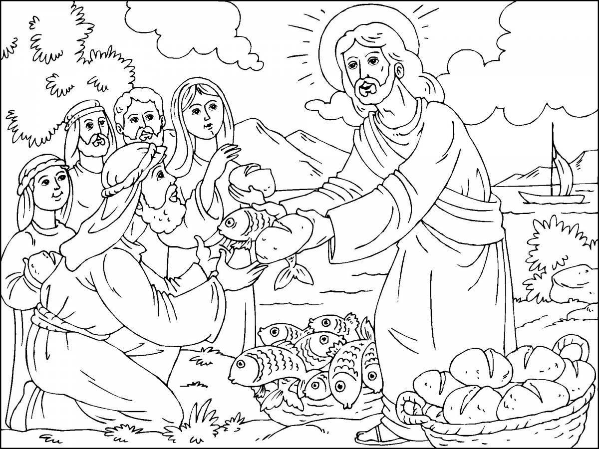 Colorful Sunday school coloring page