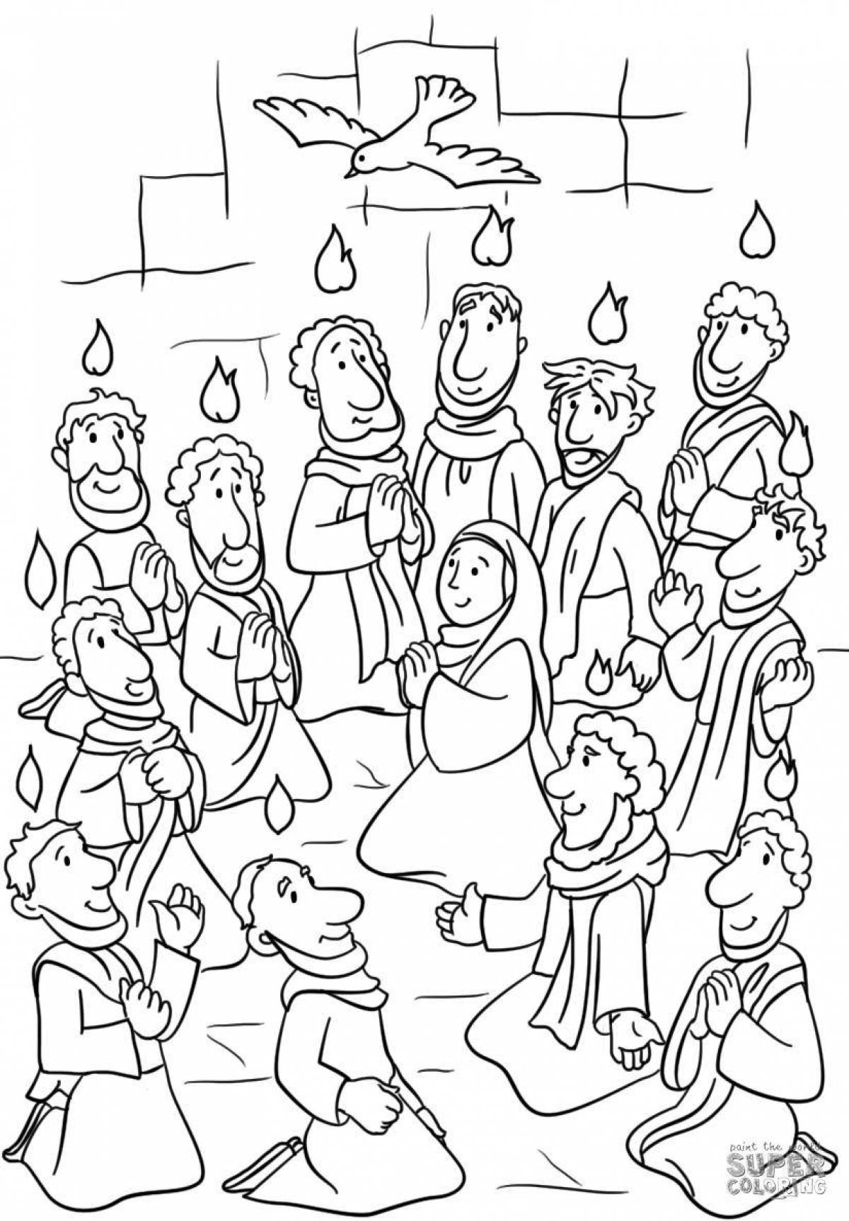 Playful sunday school coloring page