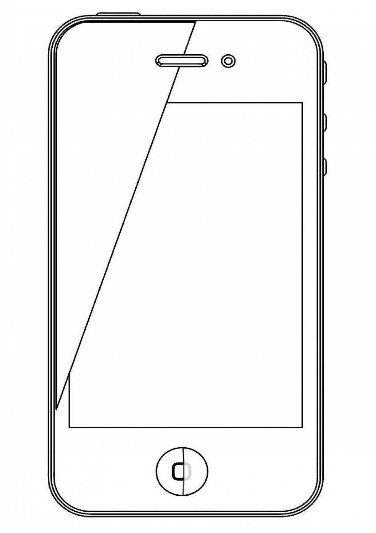 Картинка айфон раскраска