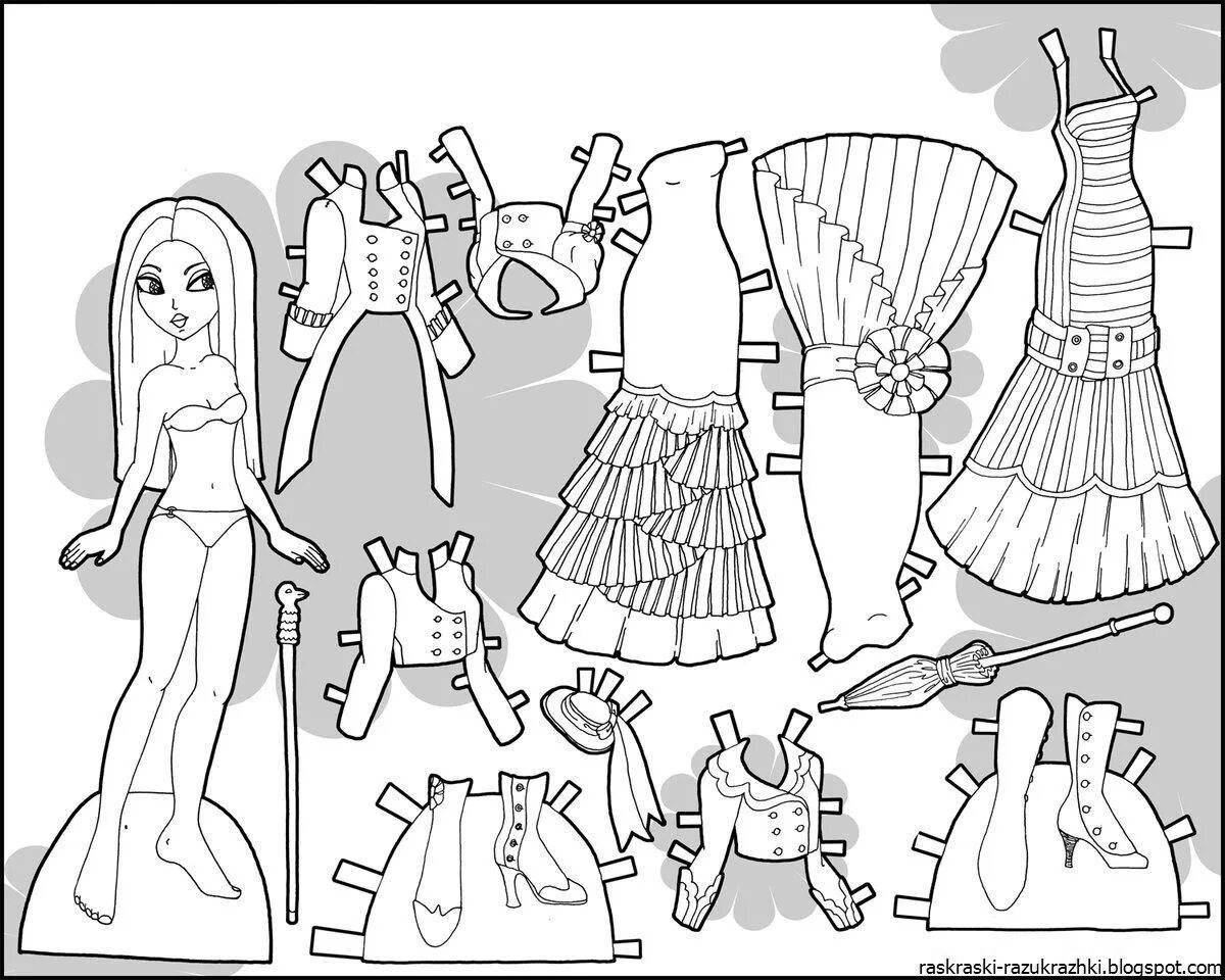 Adorable coloring page cutout