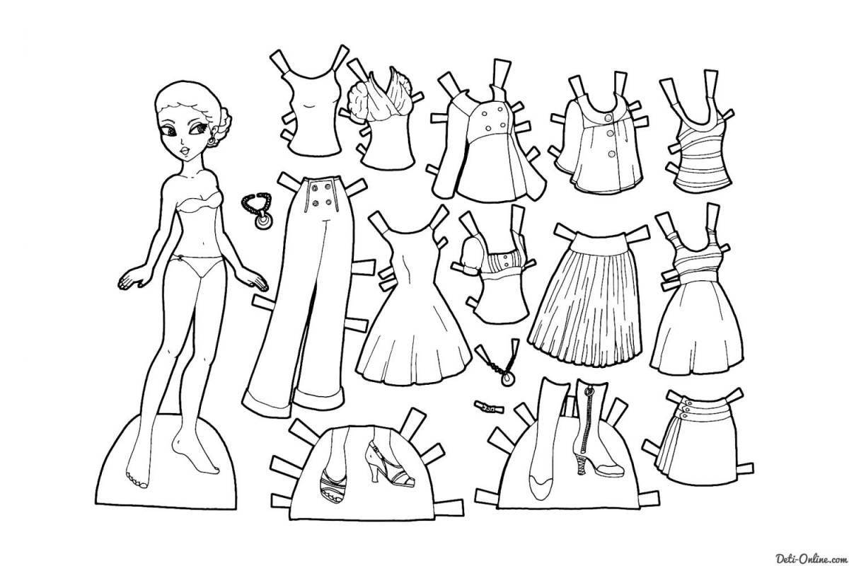 Lovely coloring page cutout