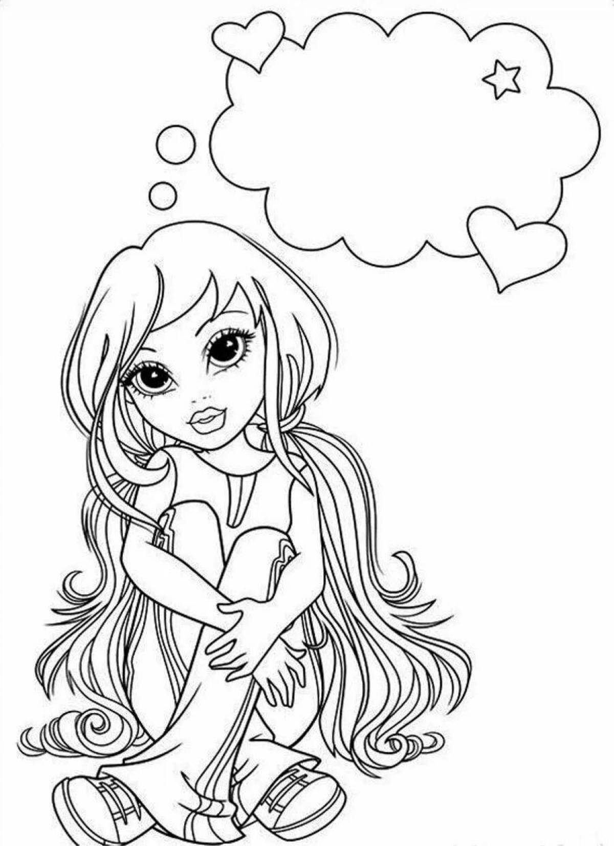 Amazing Girls Shop Coloring Page