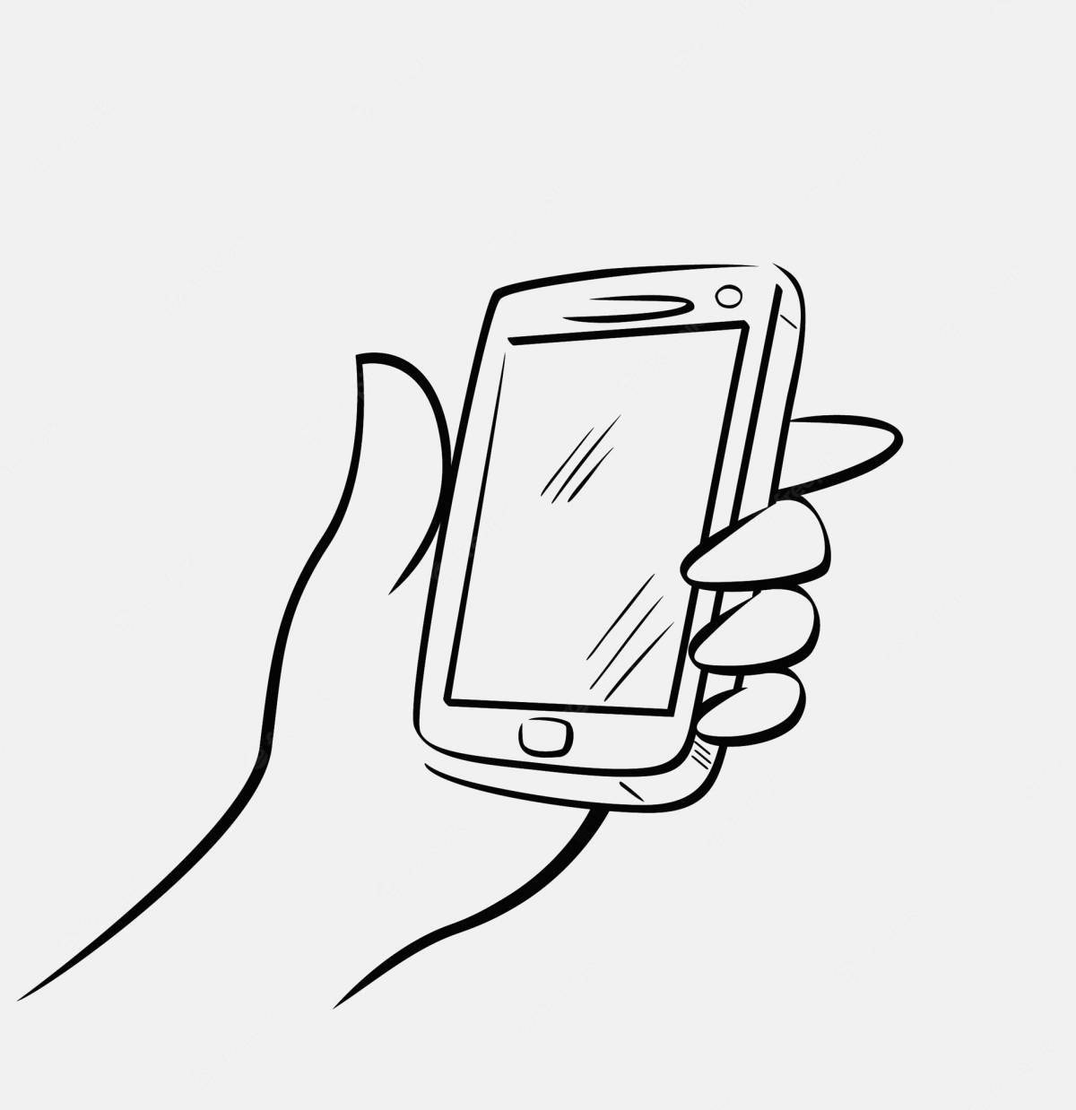 Attractive phone coloring with your finger