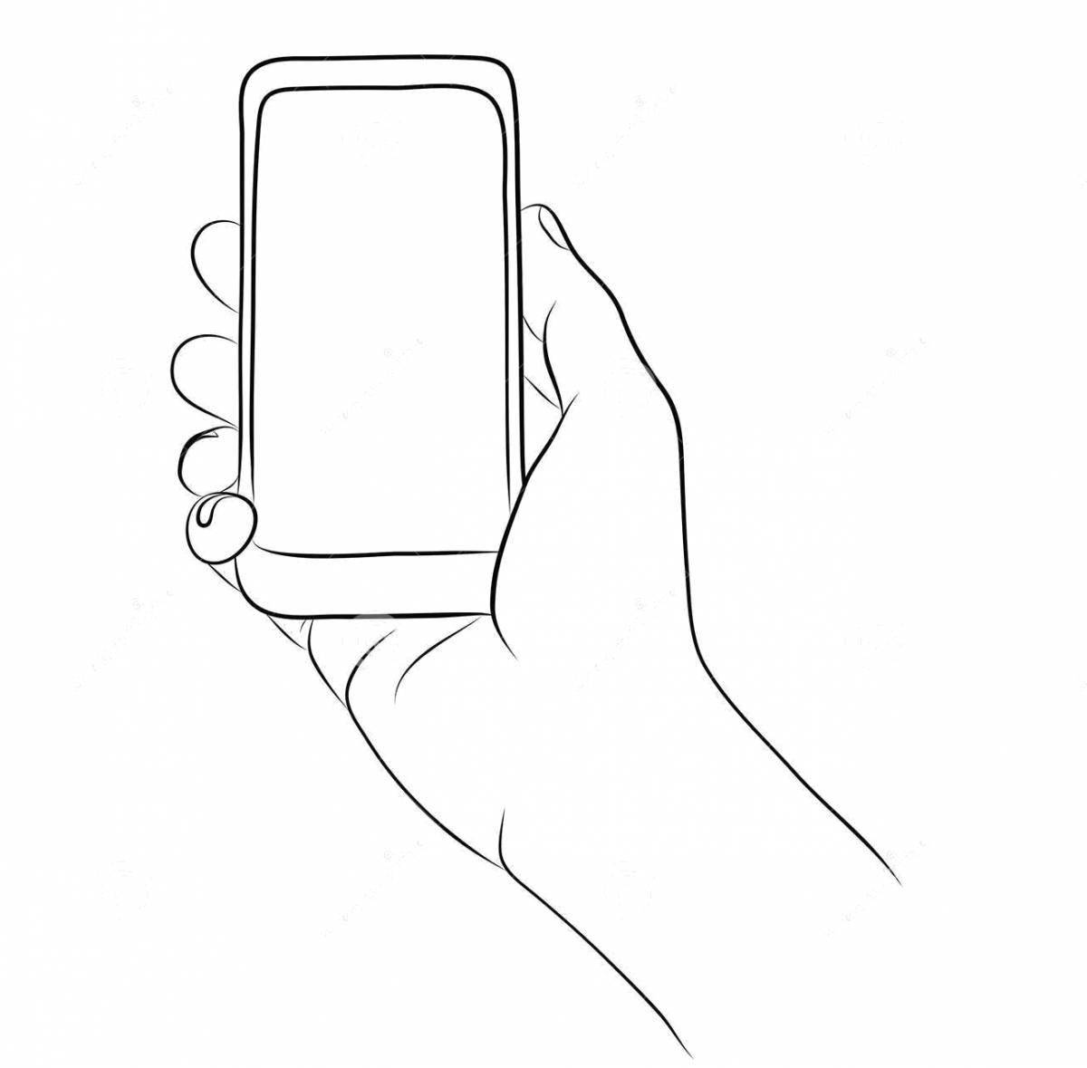 Инновационная раскраска телефона с пальцем