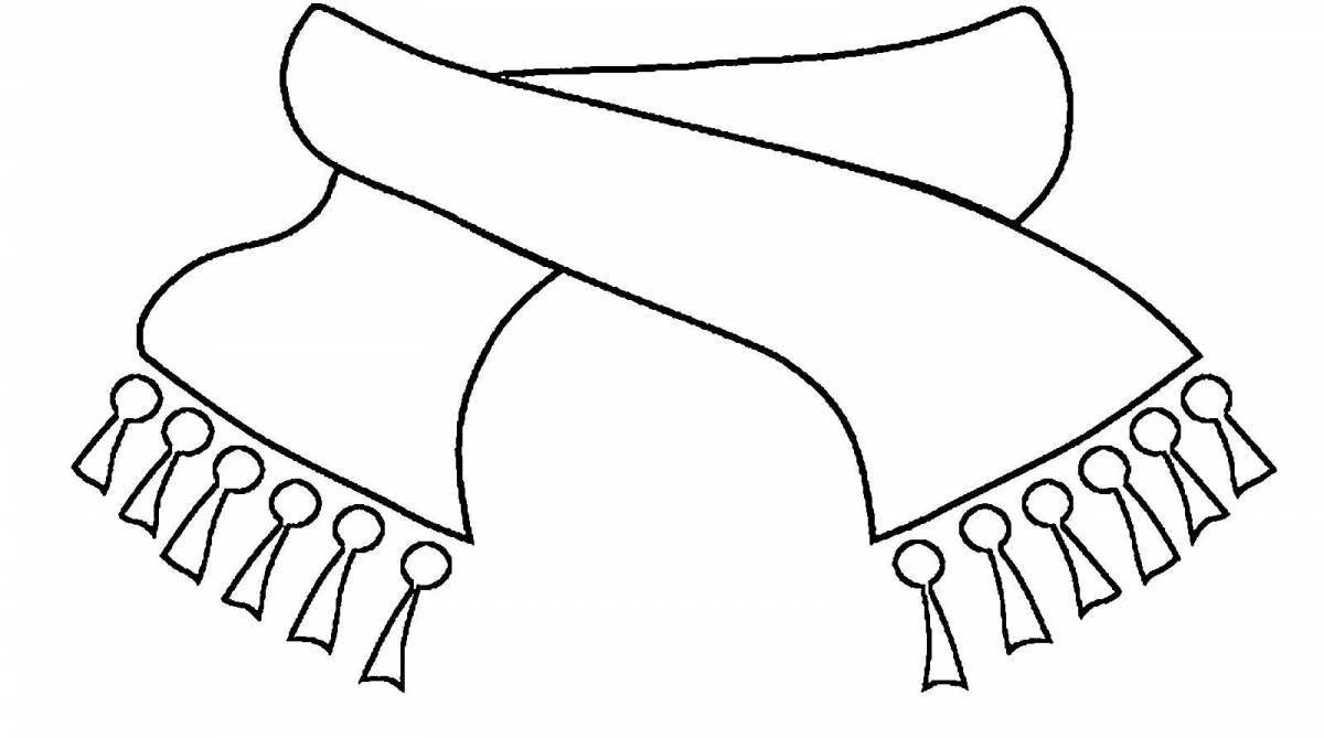 Snowman scarf coloring page