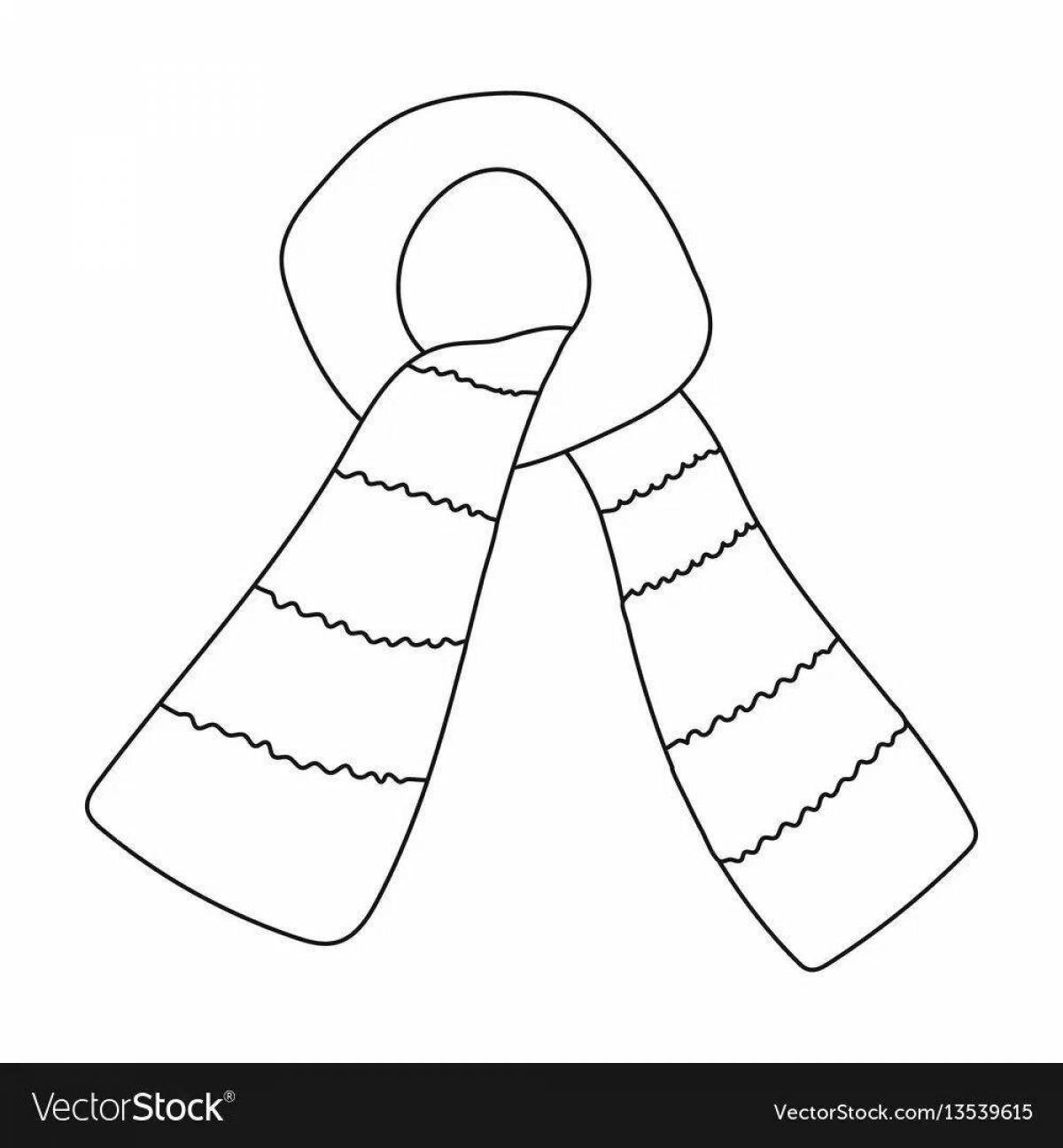 Glowing snowman scarf coloring page