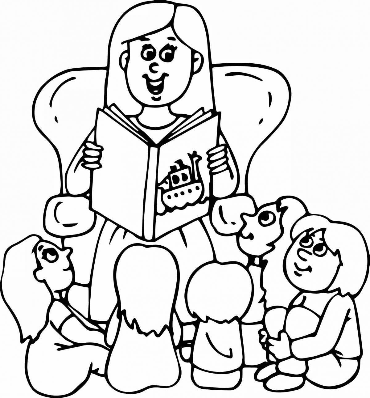 Children reading books #1