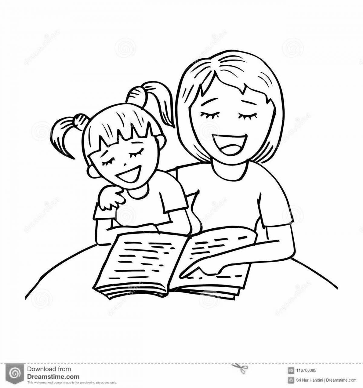 Children reading books #12