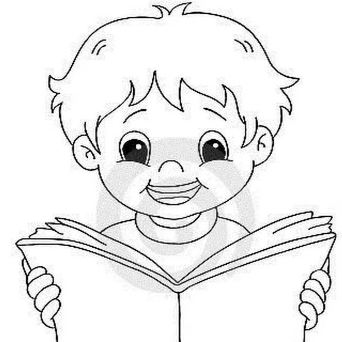 Children reading books #18