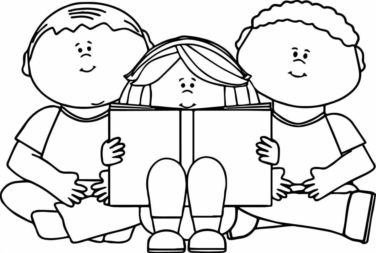 Children reading books #21