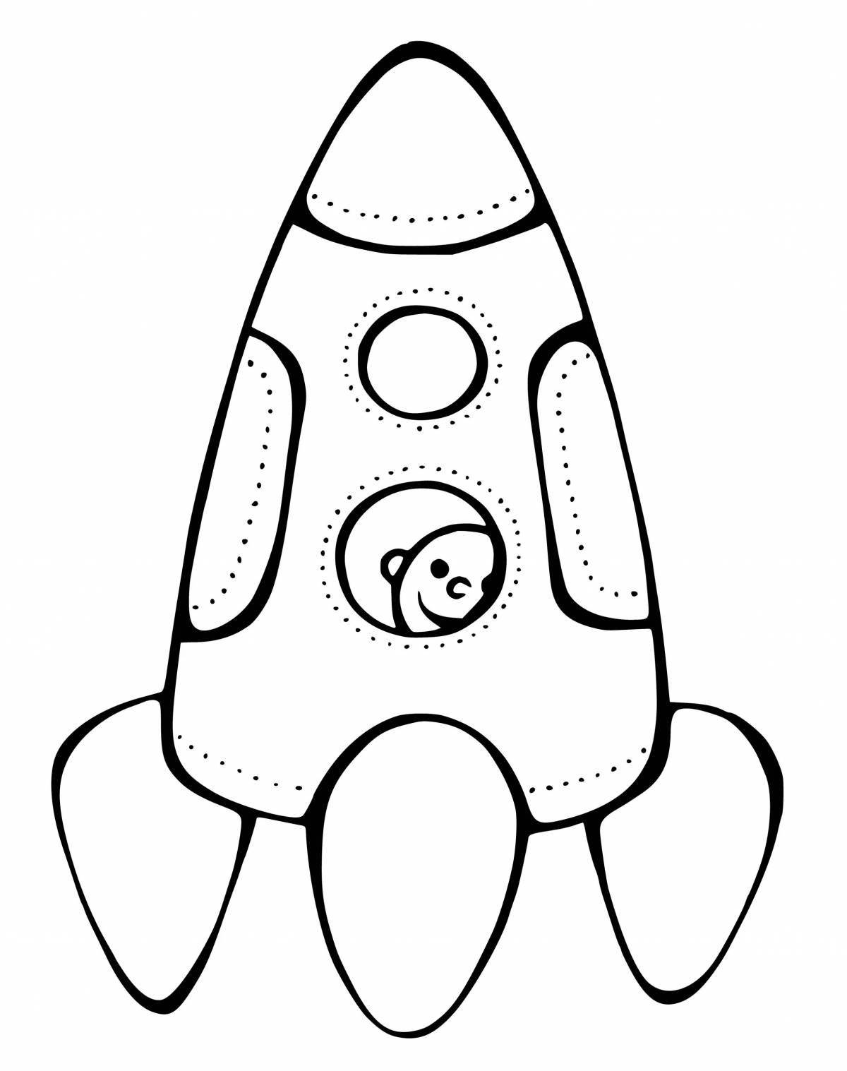 Coloring Rocket for Boys