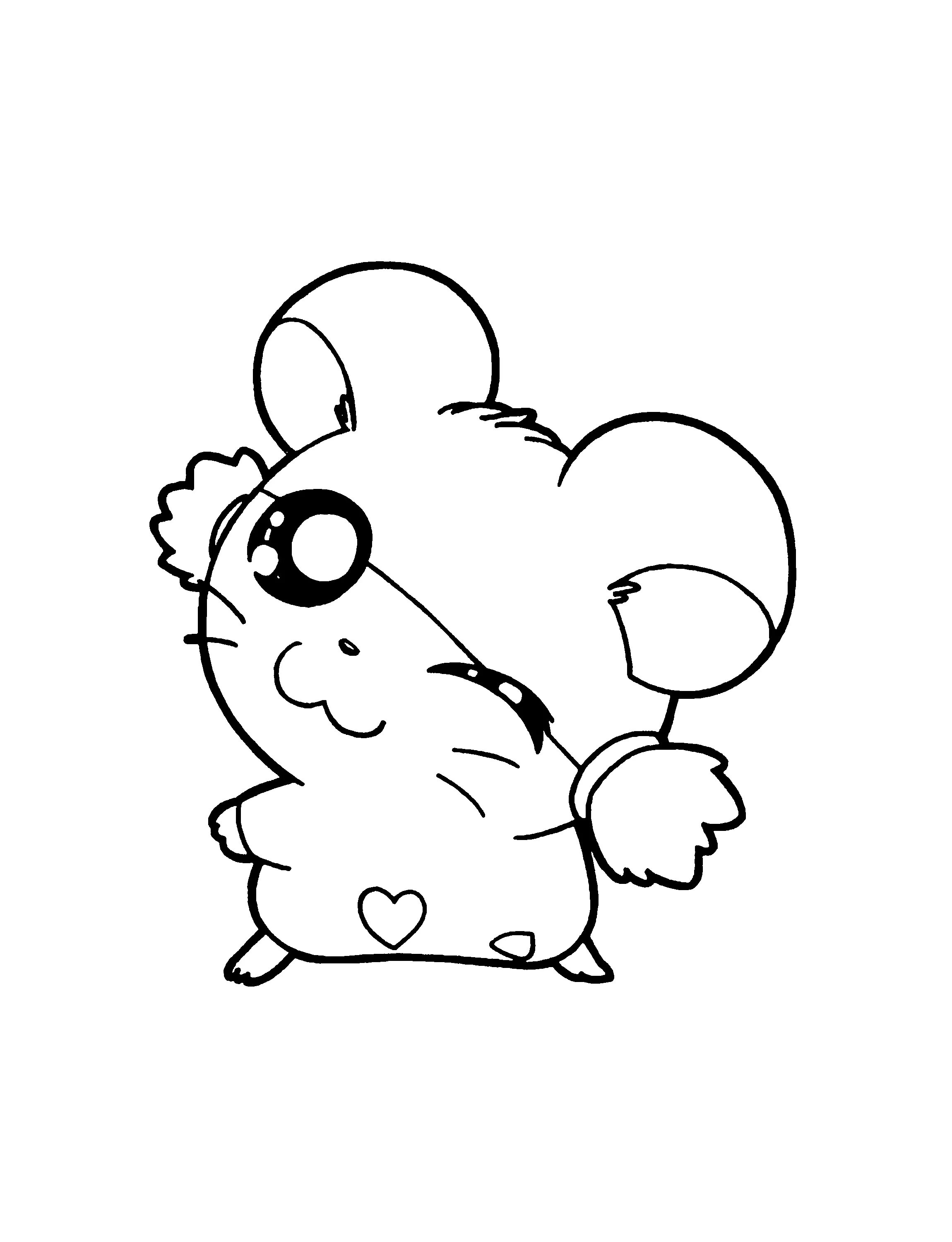 Animated hamster coloring book for girls