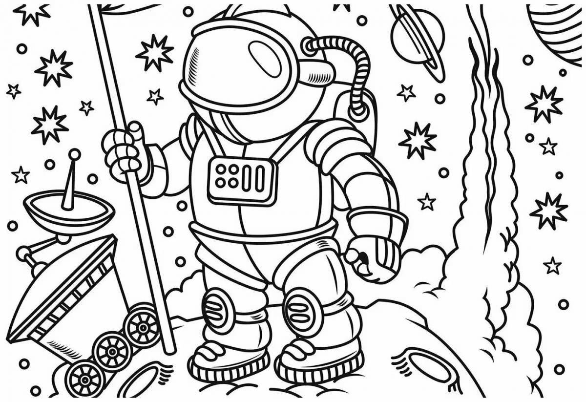 Cosmic coloring book for boys