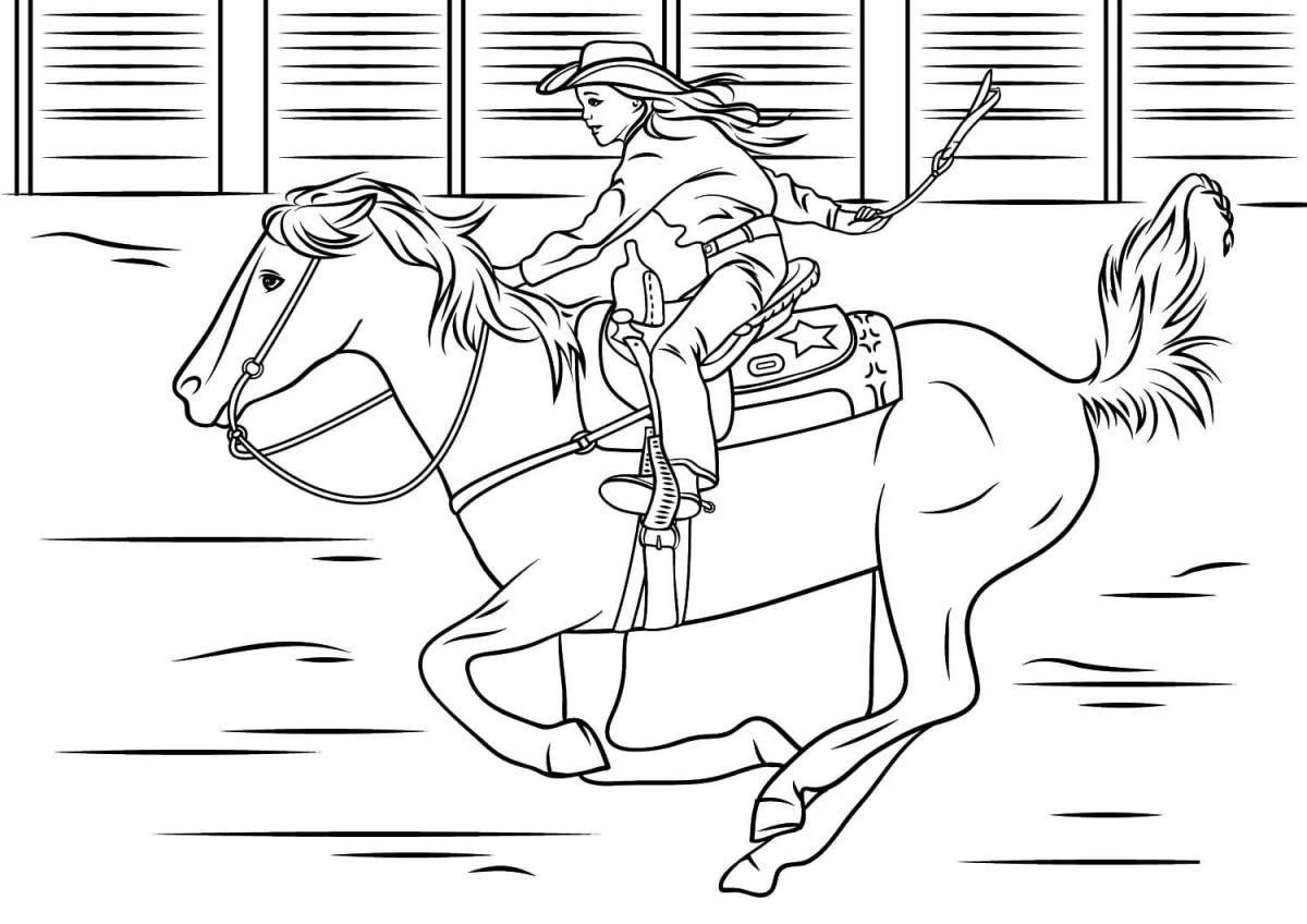 Majestic horse boy coloring book