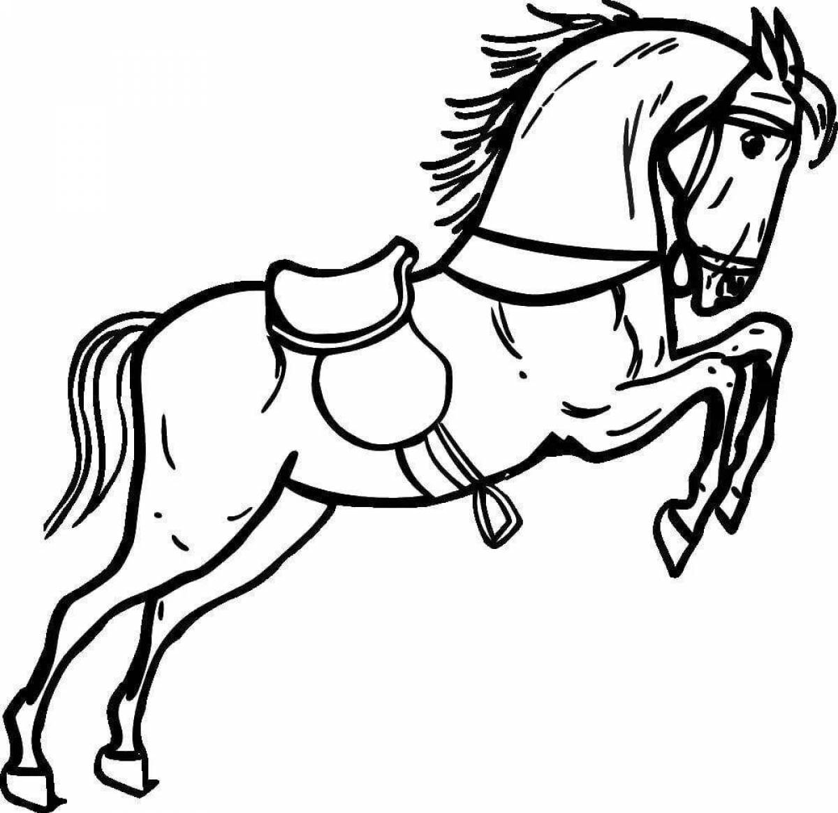 Nice coloring book for horse boys