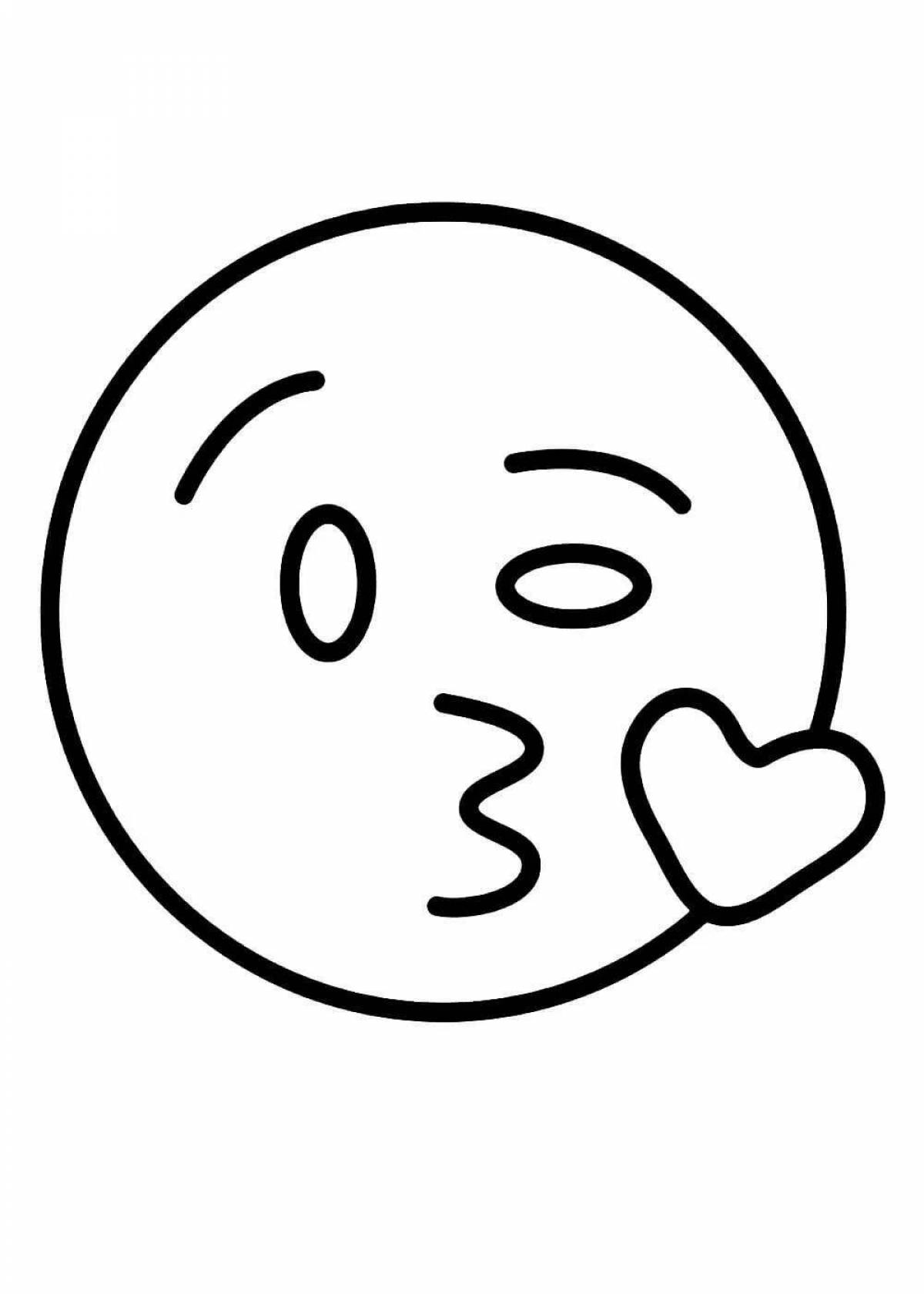 Lovely emoji coloring page