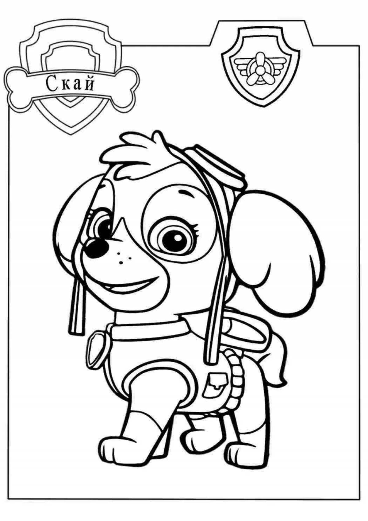 Quirky skye girls coloring book