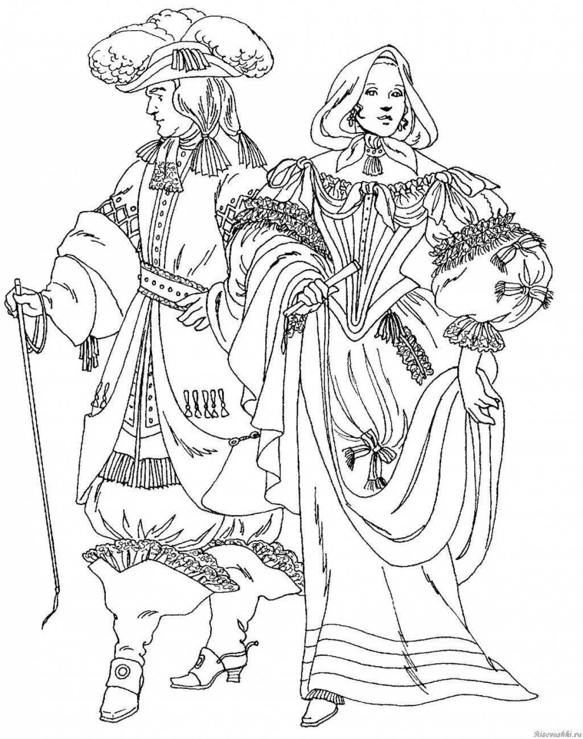 Exquisite historical coloring book for kids