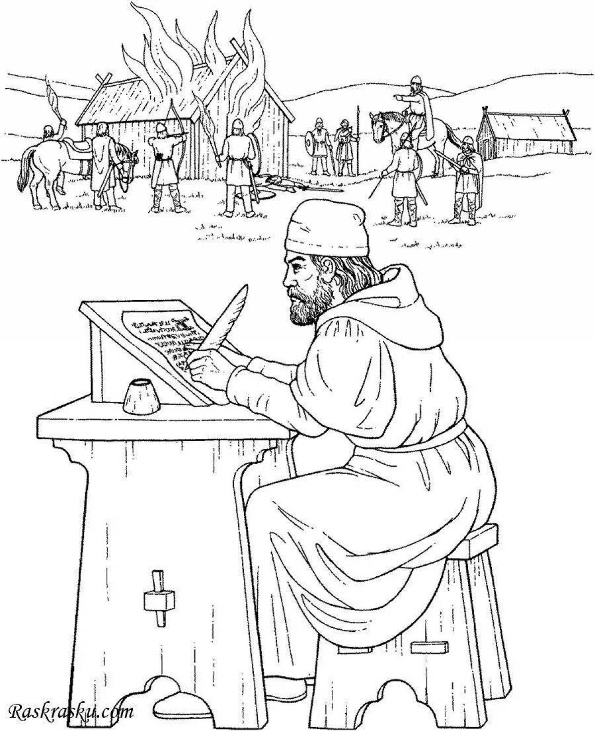 Amazing historical coloring book for kids