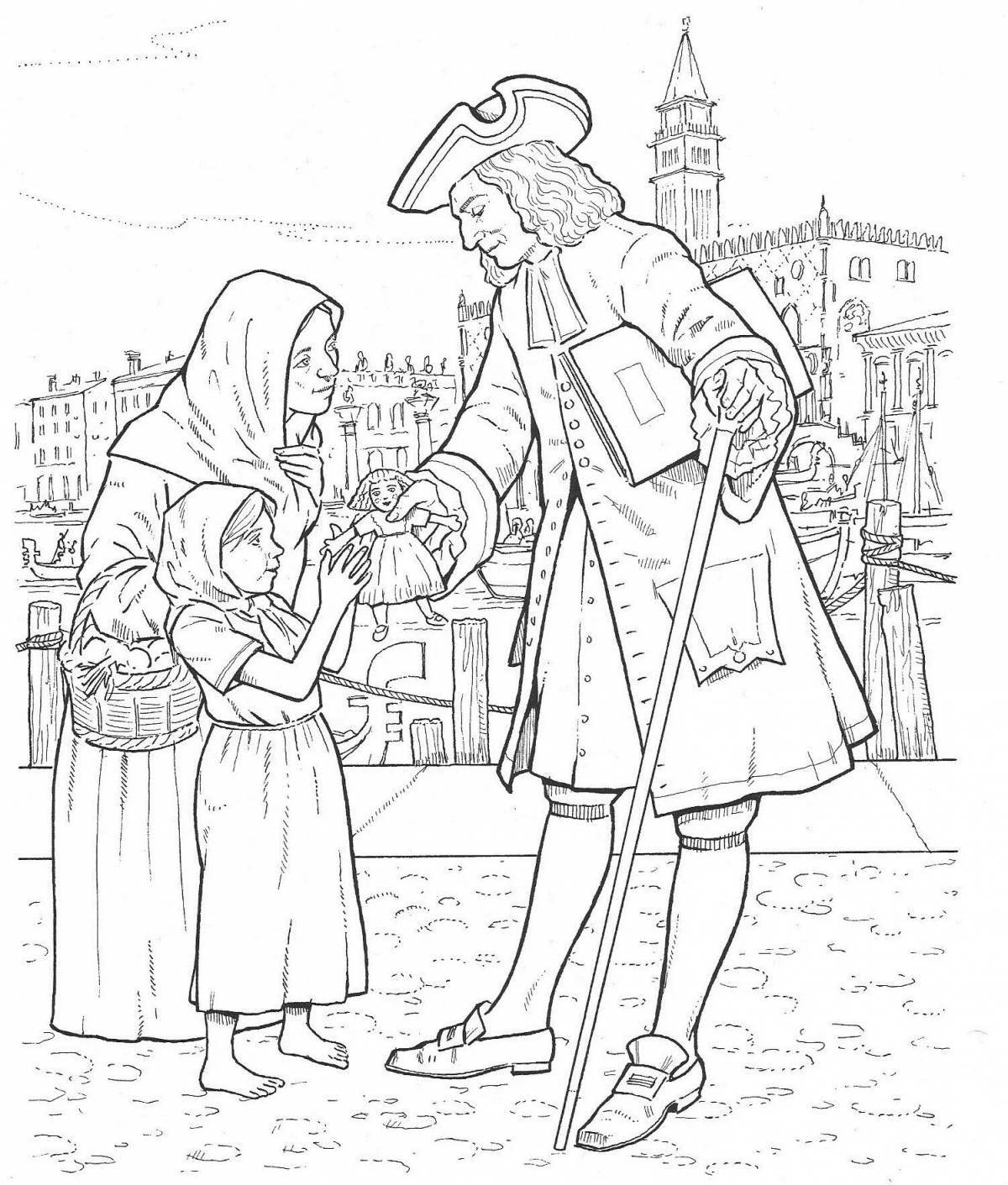 Exciting history coloring book for kids