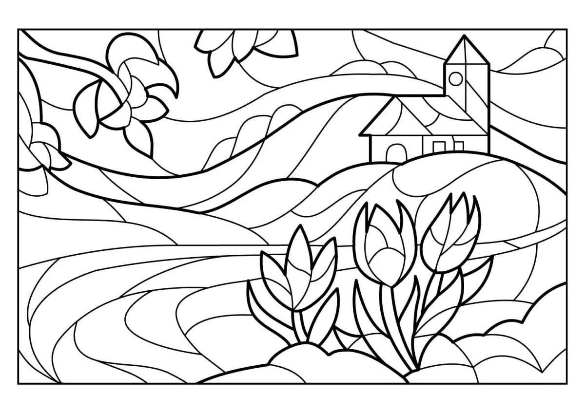 Gorgeous stained glass coloring book for babies