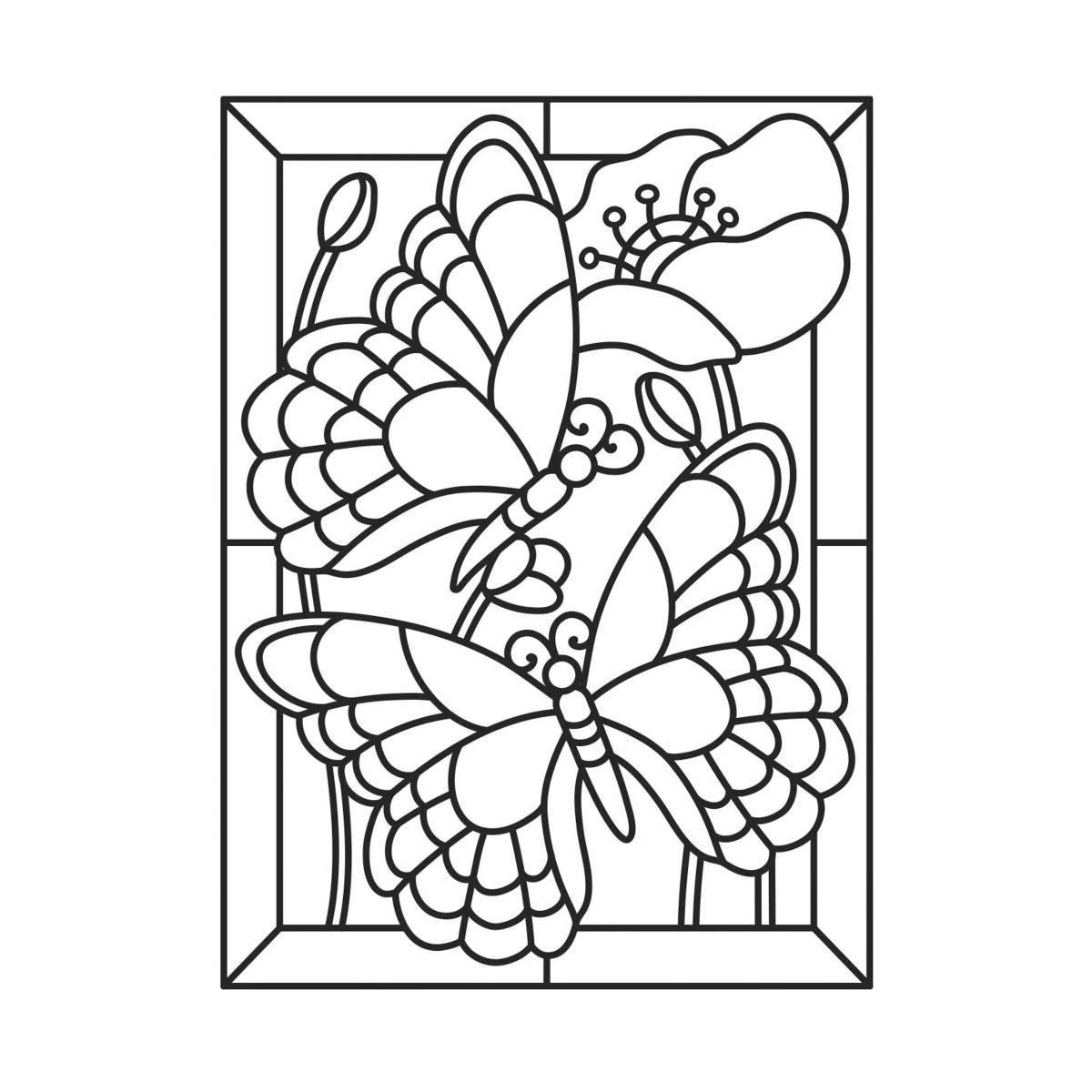 Dazzling stained glass coloring pages for kids