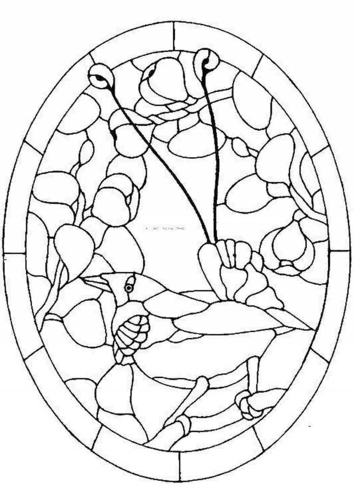 Fantastic stained glass coloring book for kids
