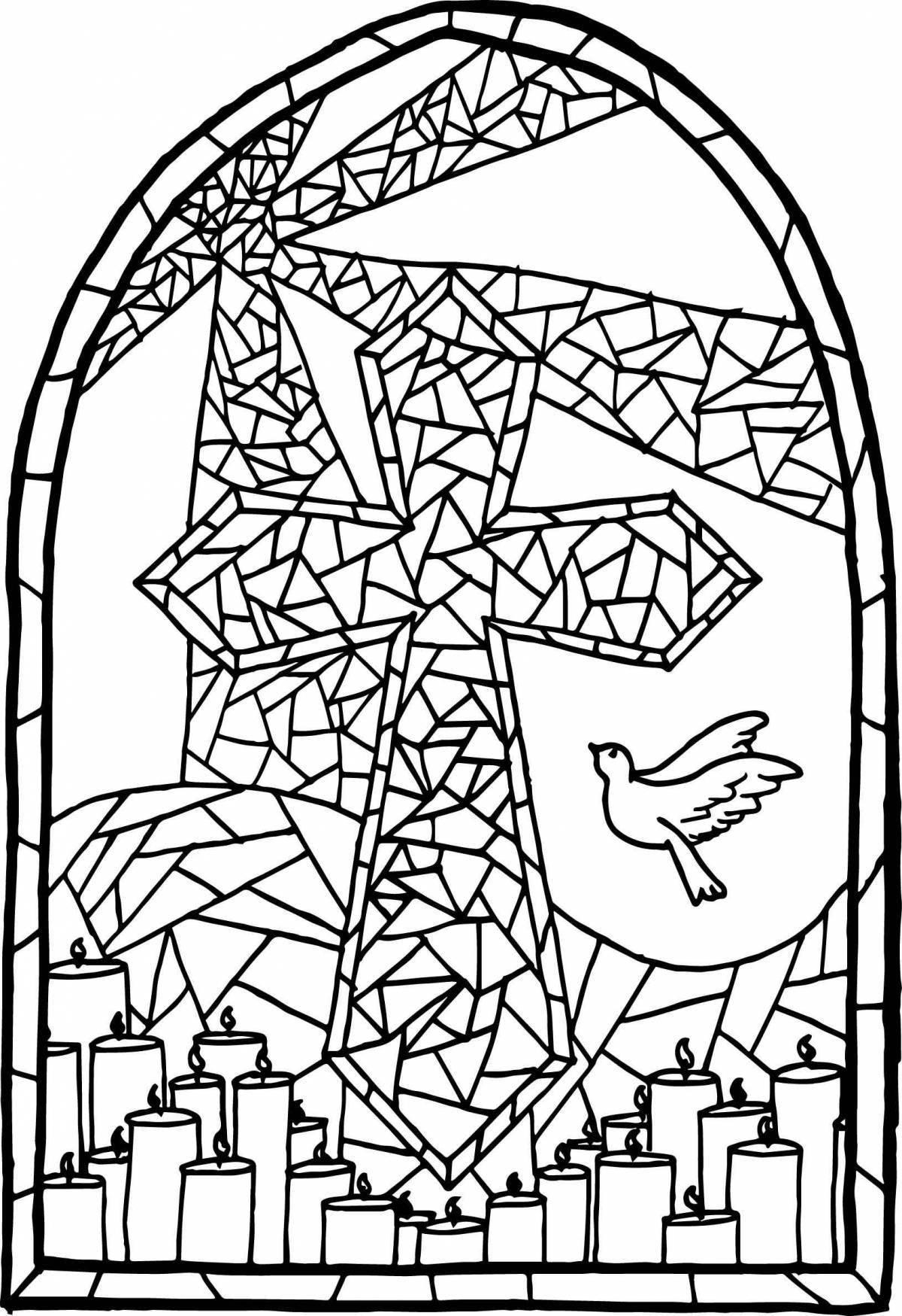 Wonderful stained glass coloring pages for preschoolers