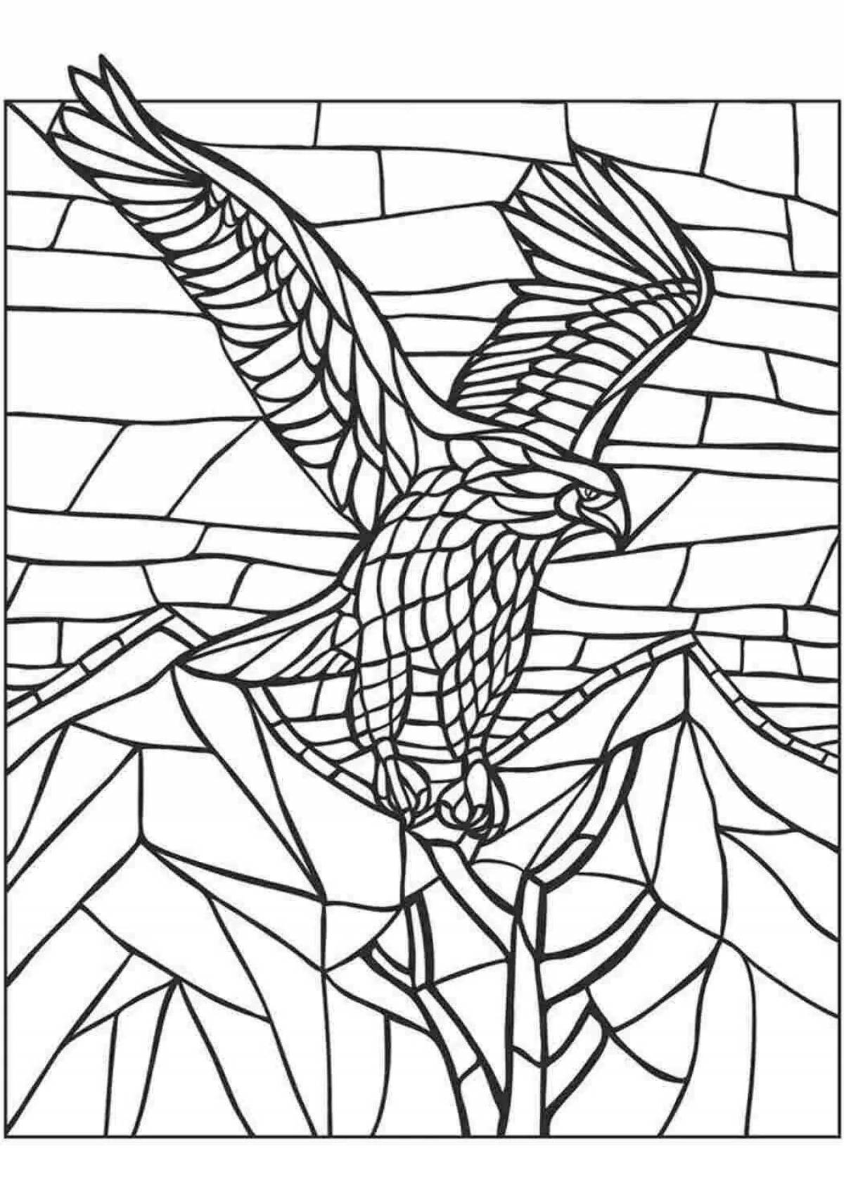 Joyful stained glass coloring book for teens