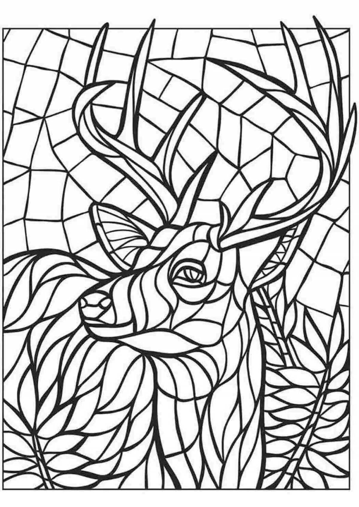 Adorable stained glass coloring book for preschoolers