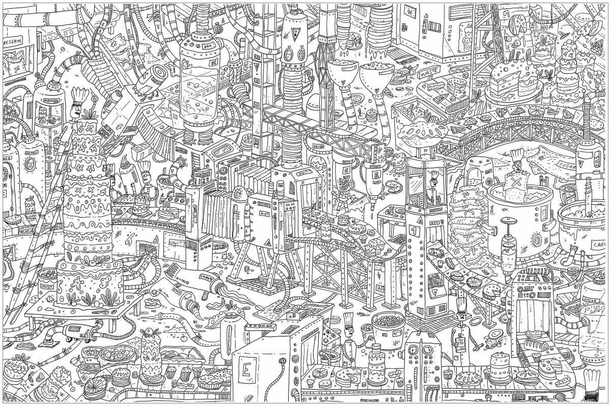 Bright coloring with many details