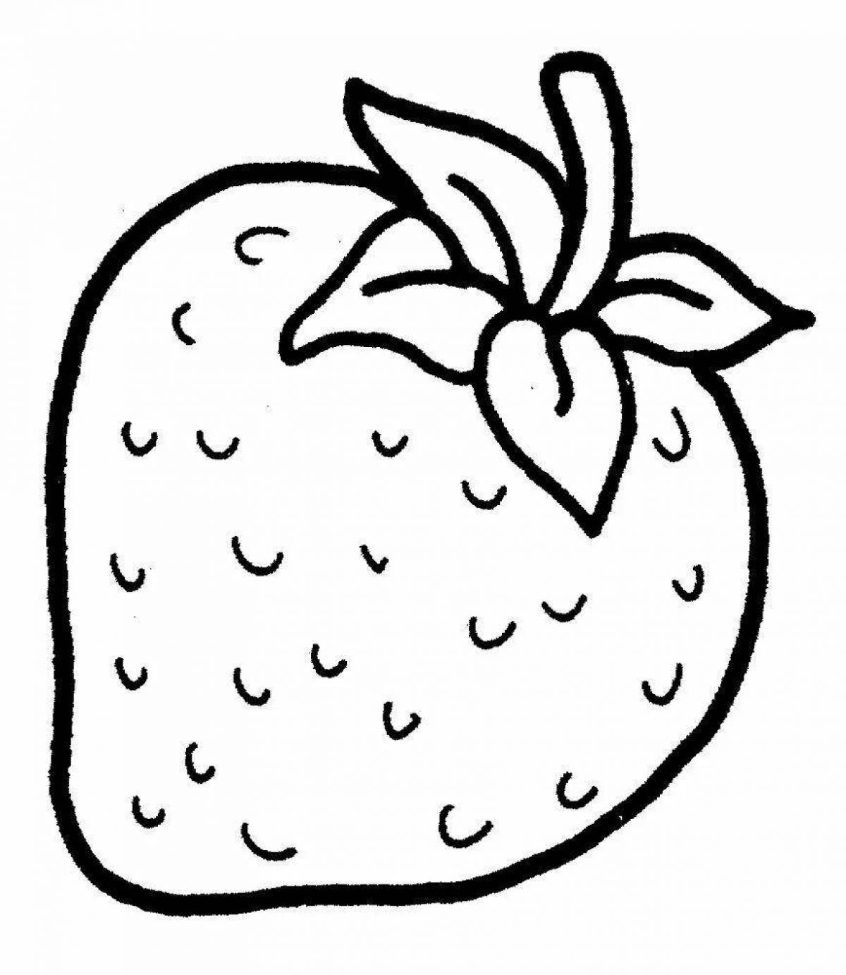 Exquisite strawberry coloring book for girls