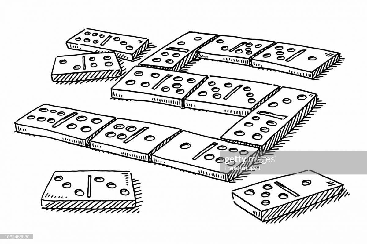 Coloring dominoes for kids
