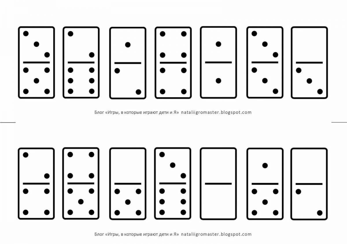 Fun domino coloring for kids