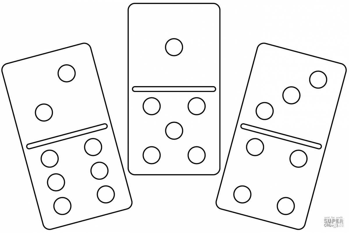 Colorful domino coloring page for the whole family